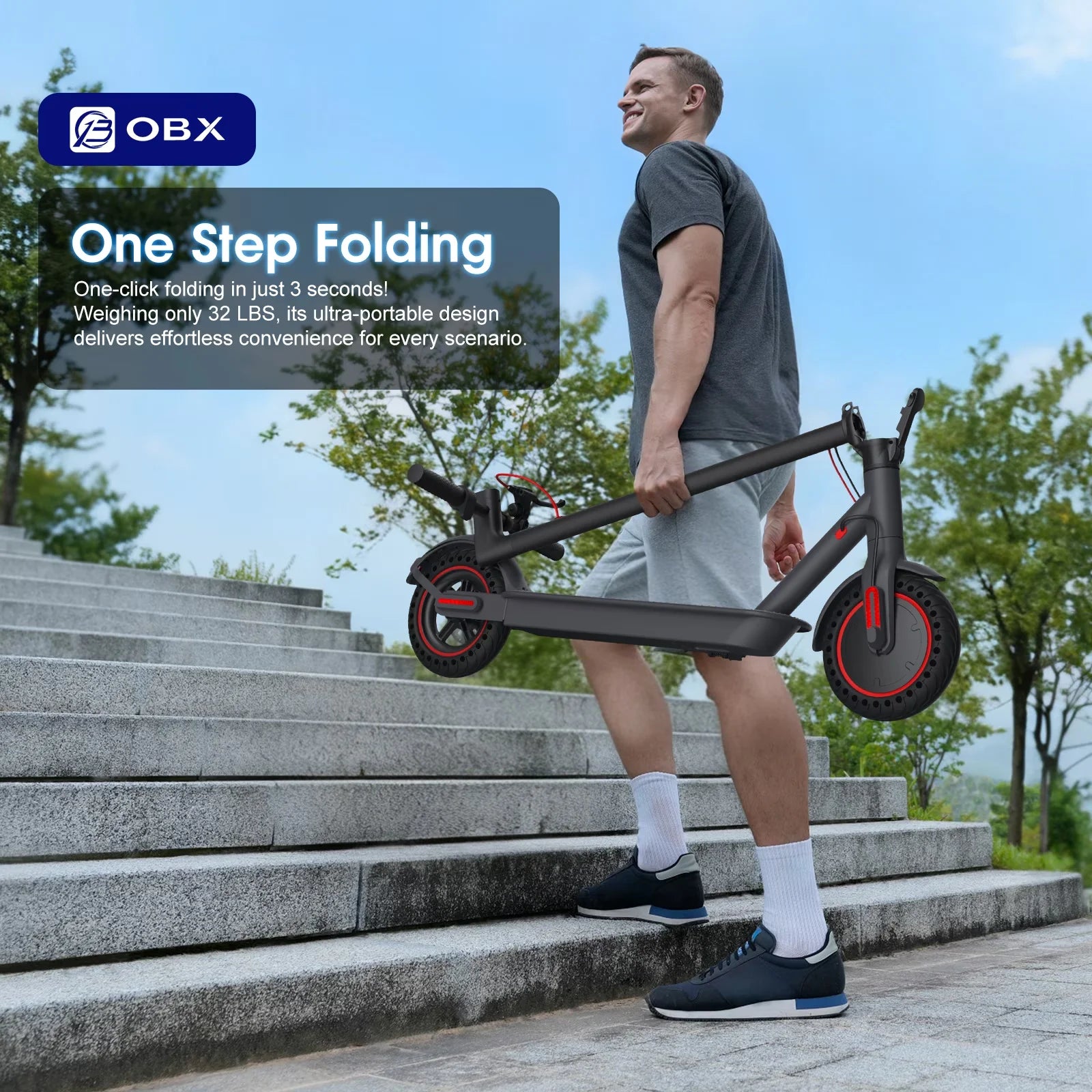 350W Electric Scooter for Adults 19mph Top Speed 21 Miles Max Range Foldable E-Scooter with 8.5'' Tires Double Shock System APP Control by S And B Enterprise