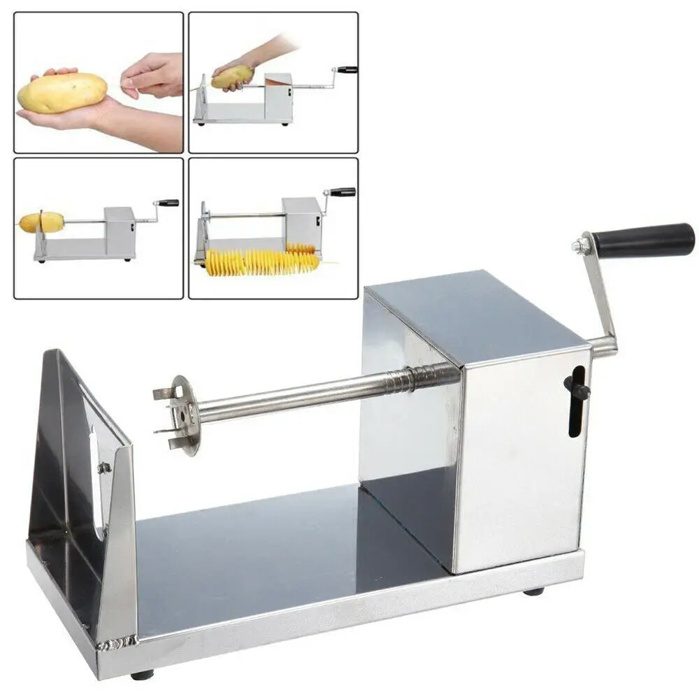 Tornado Potato Spiral Cutter,Manual Stainless Steel Twisted Potato Curly Fry Cutter for Potatoes Carrots Cucumbers by S And B Enterprise