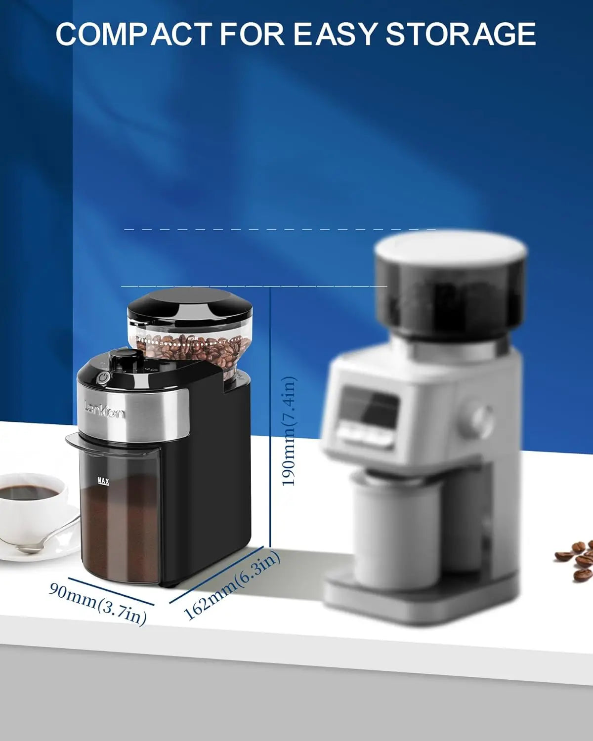 Electric Burr Coffee Grinder With 28 Settings For Home Use