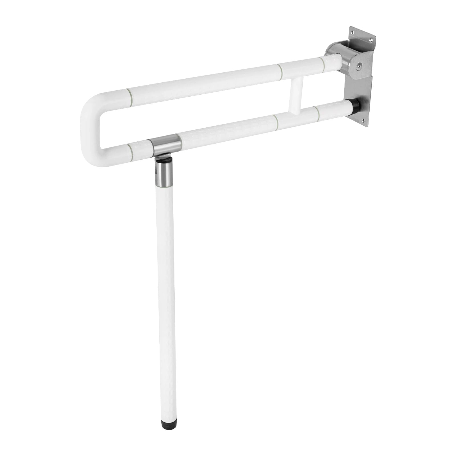 Foldable Toilet Grab Bar 100Kg Capacity ABS Stainless Steel Anti Slip Rail by S And B Enterprise