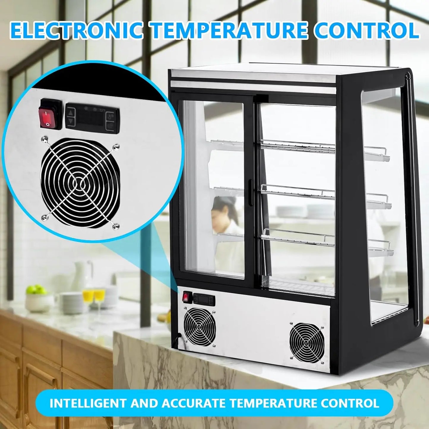 Adoolla Commercial Cake Display Refrigerator With LED Lighting Merchandiser