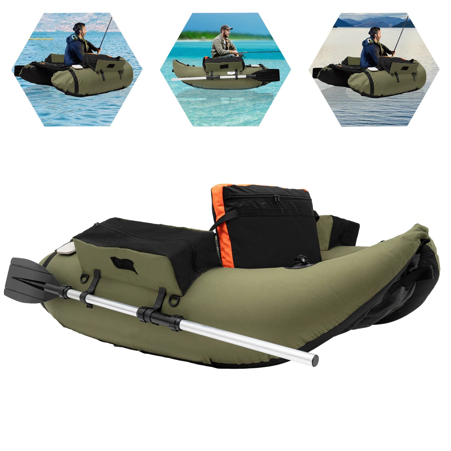Inflatable Fishing Boat For Outdoor Ocean And Lake Use