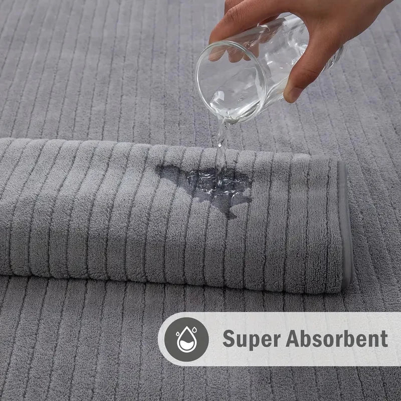 Bath Towel Set 8 Piece Absorbent Quick Dry Towels Daily by S And B Enterprise