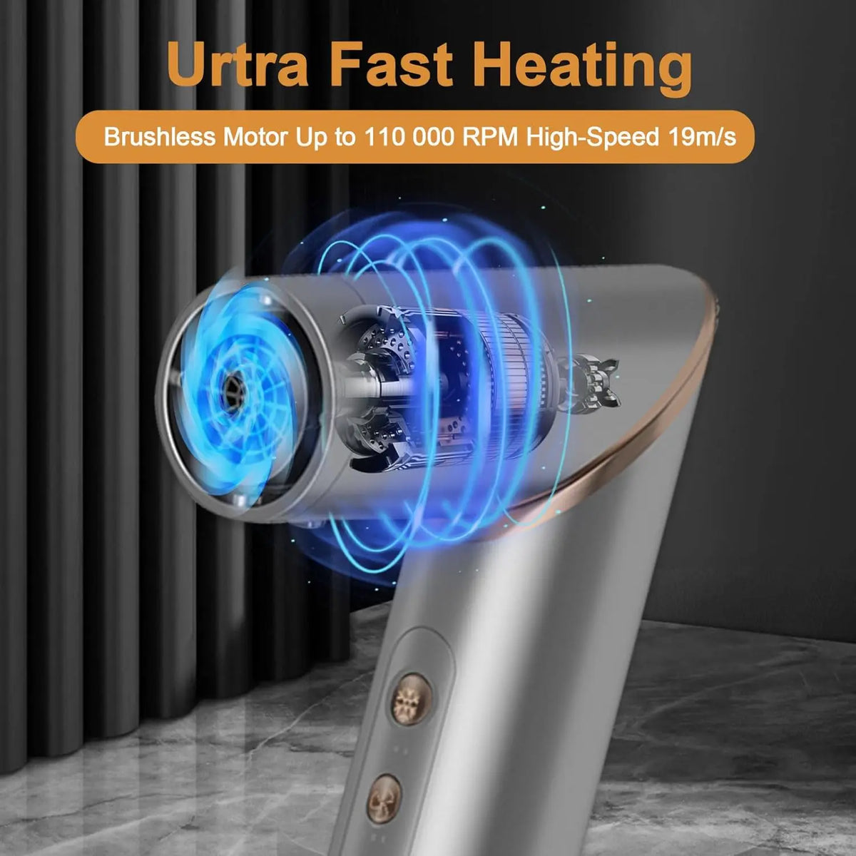 8 in 1 Handle Foldable Hair Dryer Portable Multifunctional Home Hair Dryer Folding Styling Comb Multi Hair Styler Hair Care