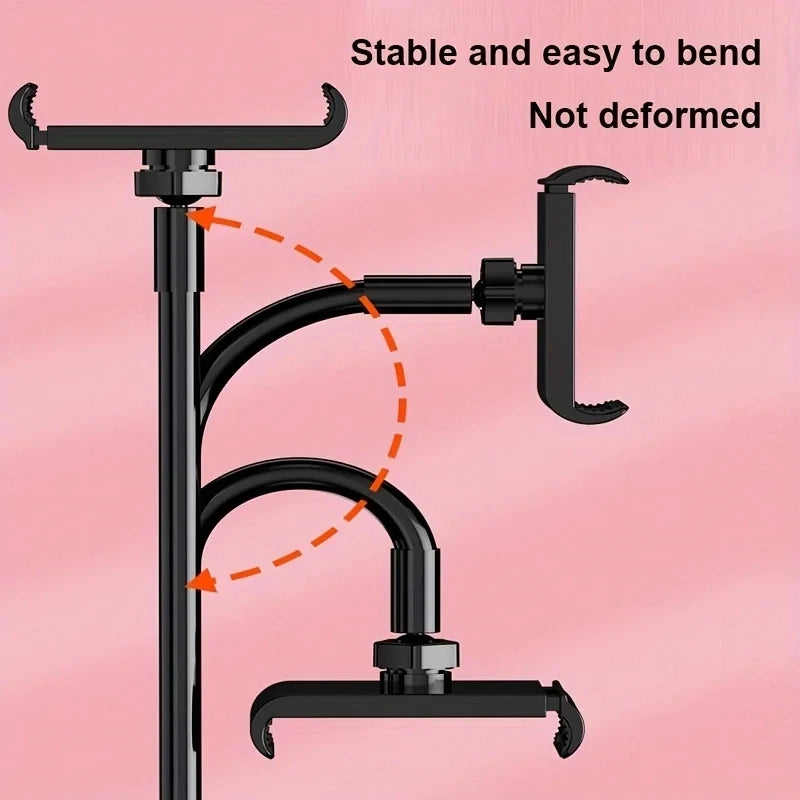 Lazy Bedside Desktop Live Foldable 70cm Mobile Phone Tablet Clip Stand Headrest Holder for IPad Samsung Tabs Xiaomi ASUS by S And B Enterprise
