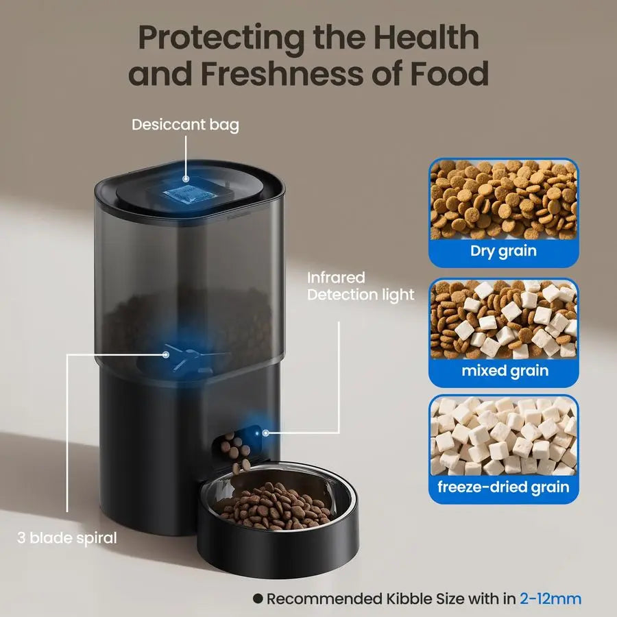 Cat Feeder And Water Fountain 5G WiFi Dispenser With App