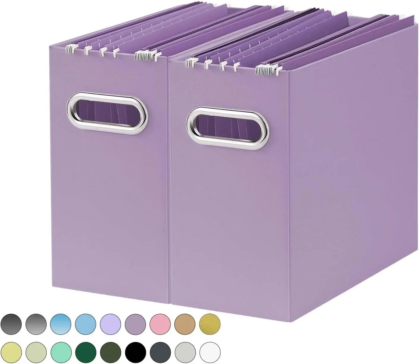 Collapsible File Organizer Box With Portable Handle For Office