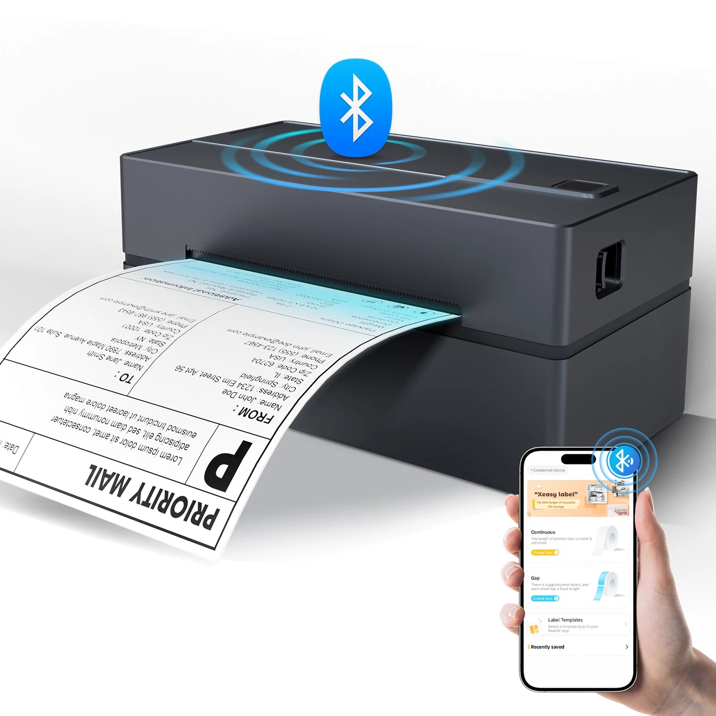 TakeYou Thermal Label Printer Portable No Ink USB Bluetooth 203DPI by S And B Enterprise