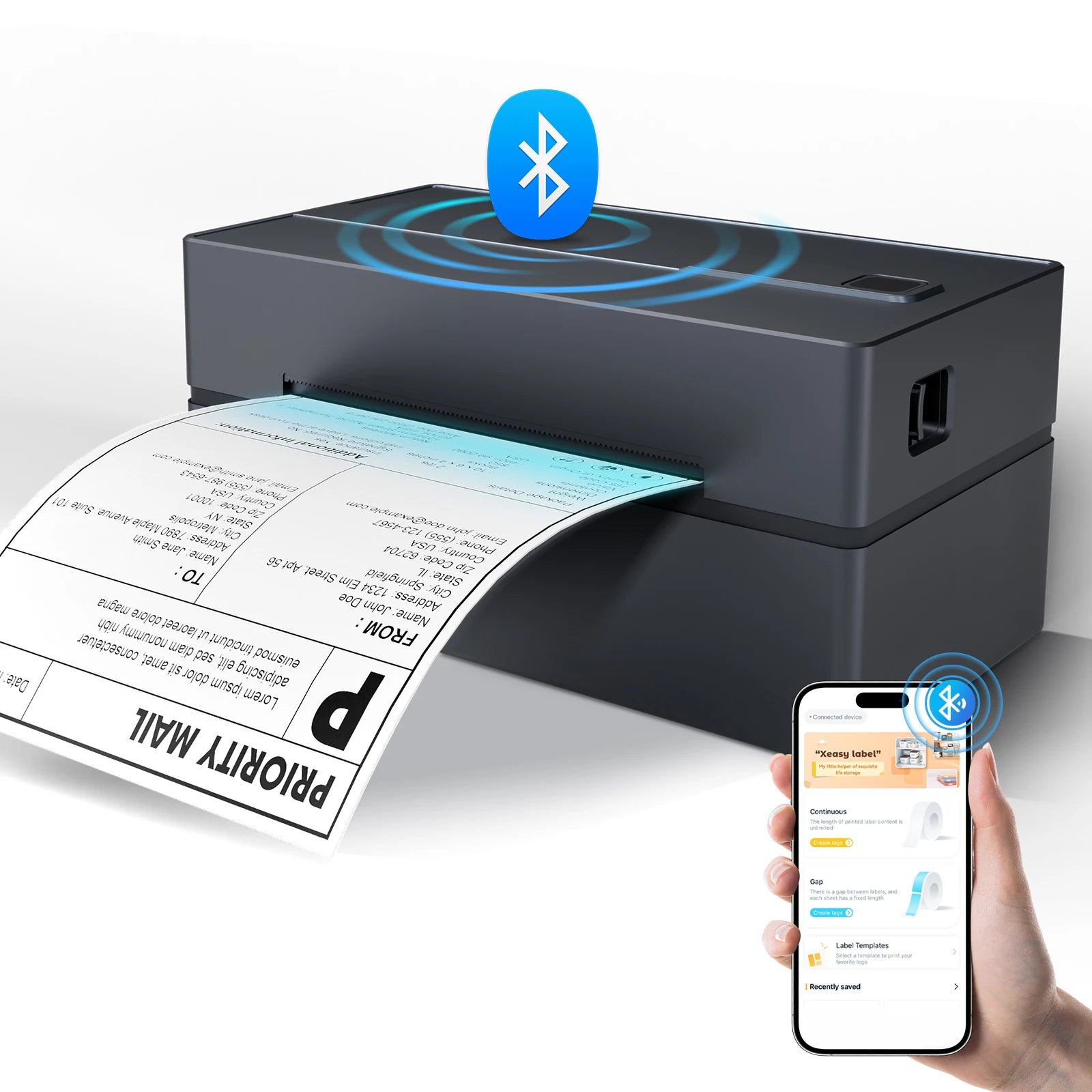 TakeYou Thermal Label Printer Portable No Ink USB Bluetooth 203DPI by S And B Enterprise