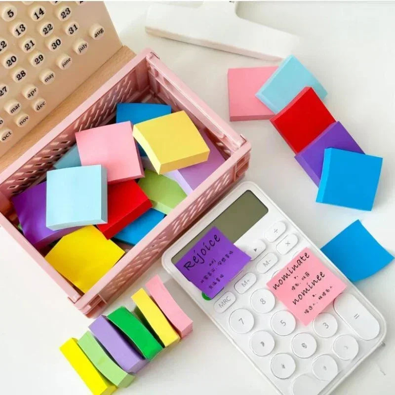 11pcs/Set Fluorescent Color Sticky Notes Posted It Note Pads Planner Stickers Notepad Memo Pad for School Office Supplies by S And B Enterprise