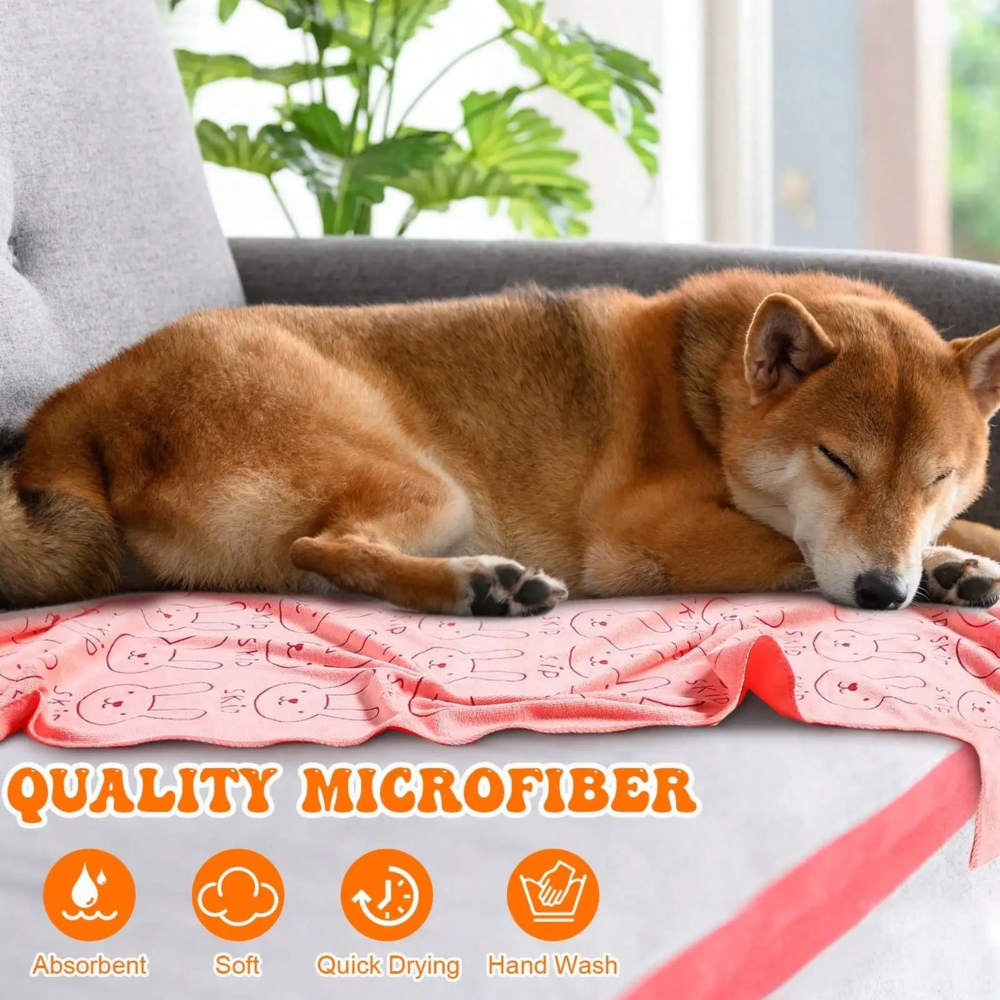 Quick Dry Ultra Fine Fiber Pet Towel for Small Pets
