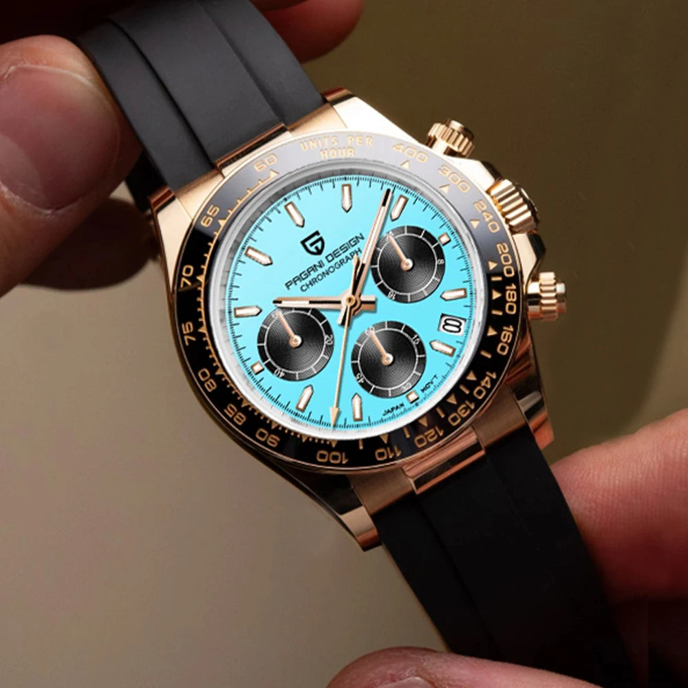 PAGANI DESIGN Mens Chronograph Quartz Watch Waterproof Wristwatch by S And B Enterprise