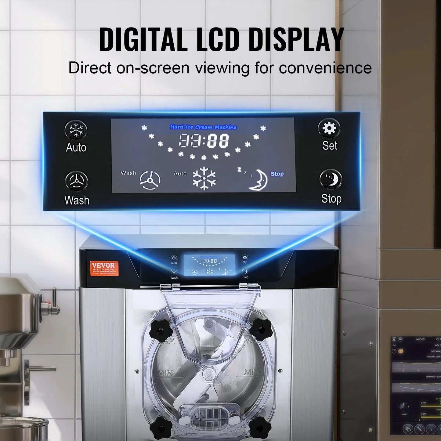 SucceBuy Countertop Ice Cream Maker Single Flavor