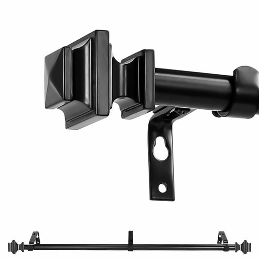 NONECN Adjustable Heavy Duty Curtain Rod Set With Telescopic Design