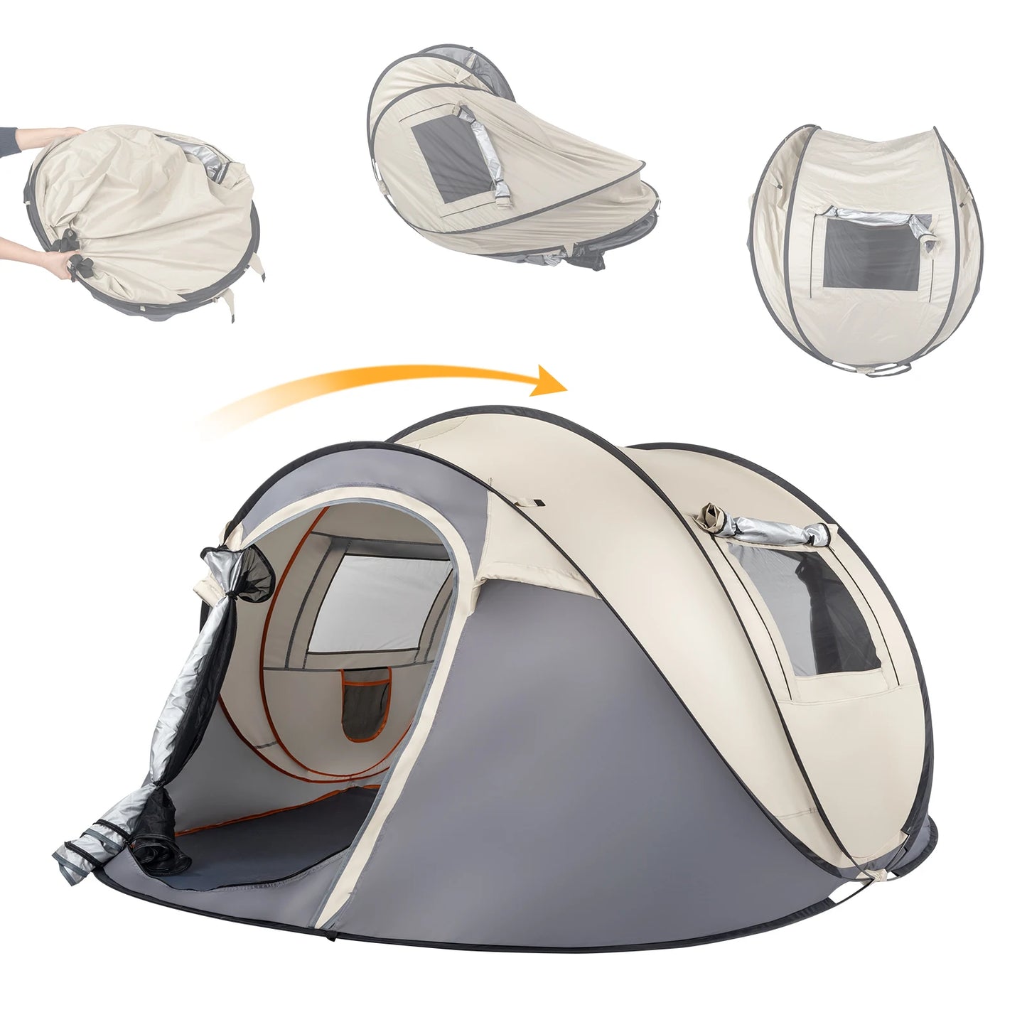 Pop Up Tent Instant Setup For Family Camping Waterproof