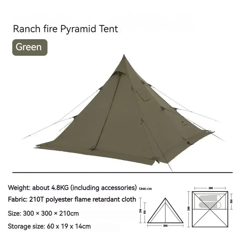 Naturehike Ultralight Camping Tent Chimney Window Teepee Pyramid by S And B Enterprise