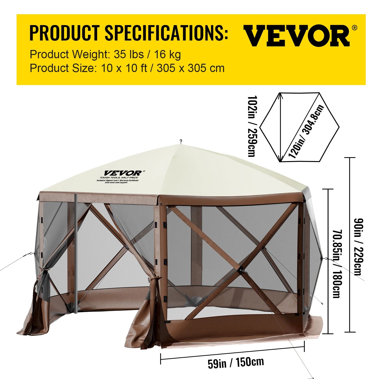 SucceBuy Pop Up Gazebo Canopy Shelter For Camping Outdoor by S And B Enterprise