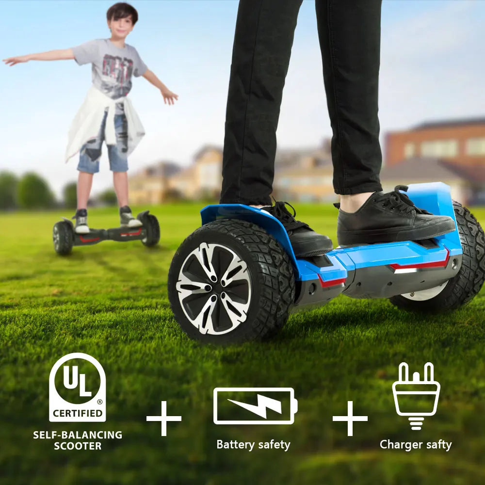 All Terrain Hoverboard With Bluetooth Speakers And LED Lights