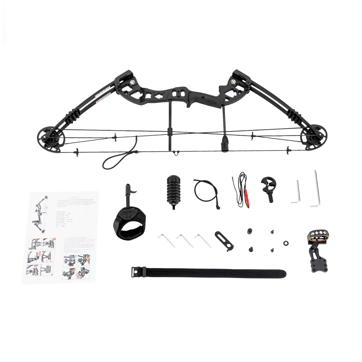 Compound Bow Arrow Set Right Hand Archery 30-55lb Draw 310FPS by S And B Enterprise