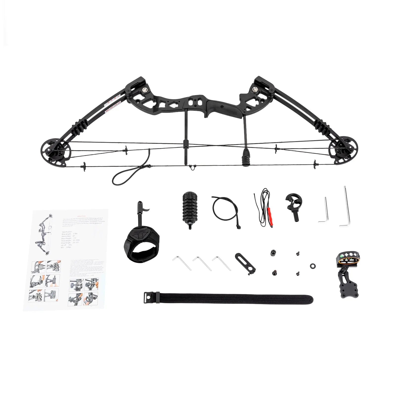 Compound Bow Arrow Set Right Hand Archery 30-55lb Draw 310FPS by S And B Enterprise