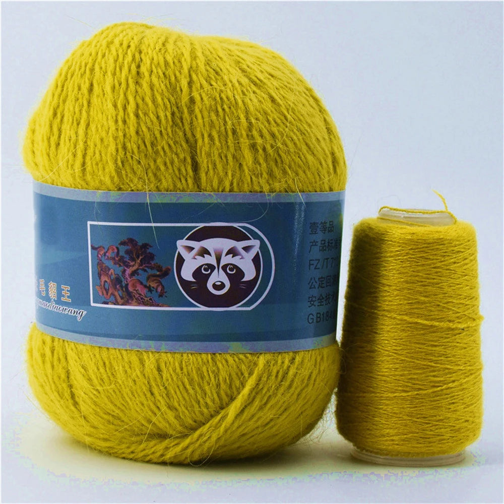 Mink Fur Yarn for Yarns for Knitting and Crochet 2-Ply Lace T Shirt Yarn for Hand Knitting Needlework 1 Skein 340 M 50+20g by S And B Enterprise