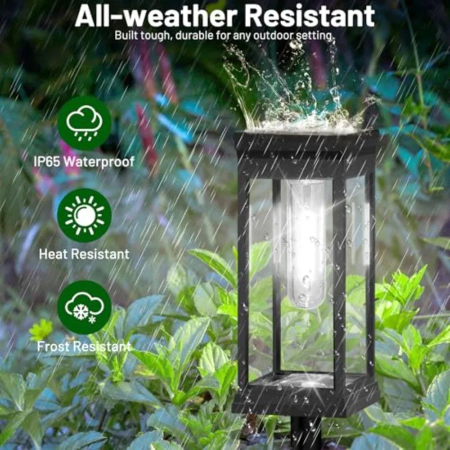 Solar Pathway Lights Outdoor 8 Pack Waterproof Brighter LED Garden by S And B Enterprise