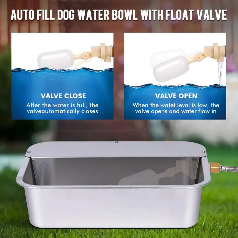 Outdoor Dog Water Dispenser Auto Fill Stainless Waterer