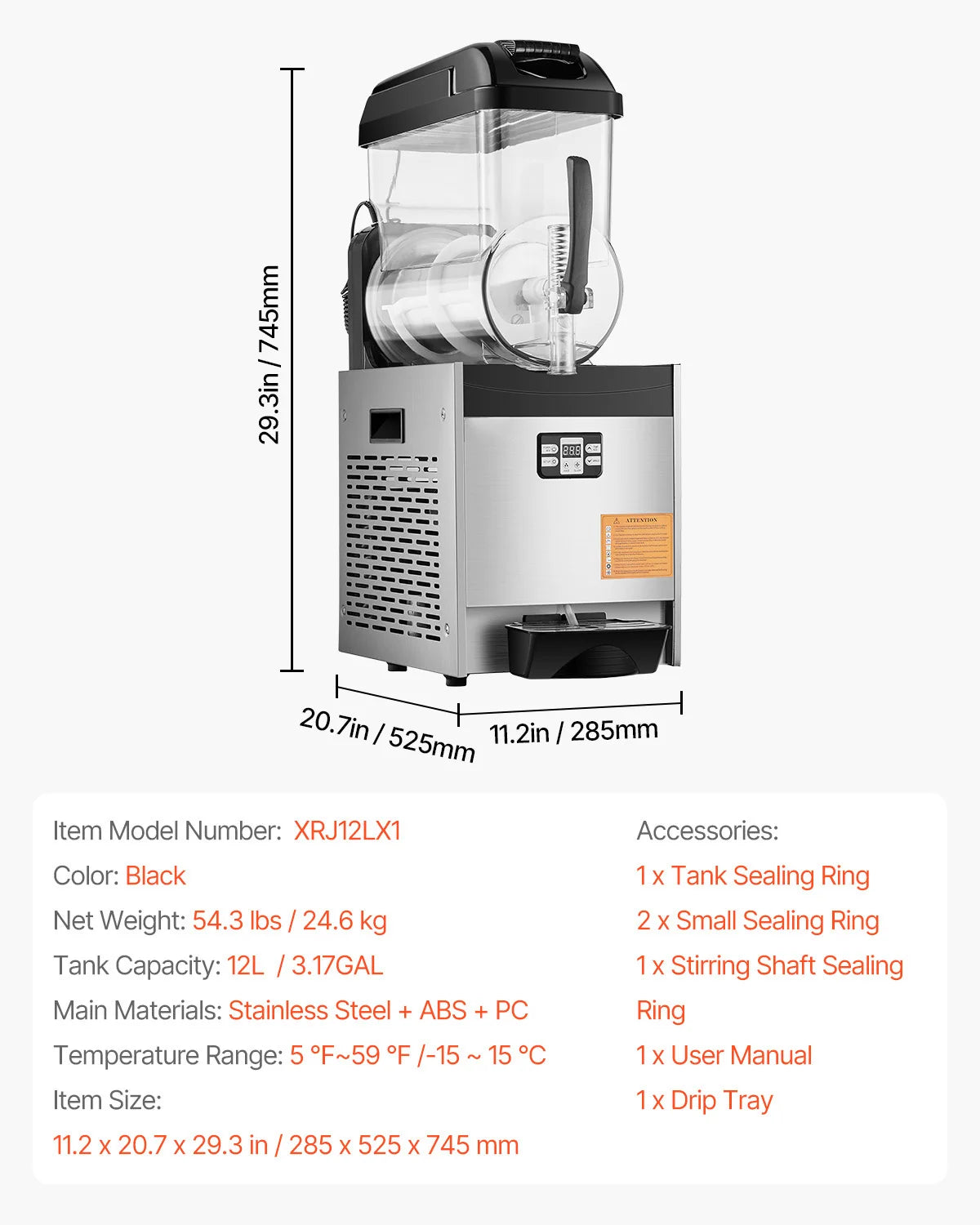 VEVOR SucceBuy Commercial Slushy Machine For Restaurants And Parties