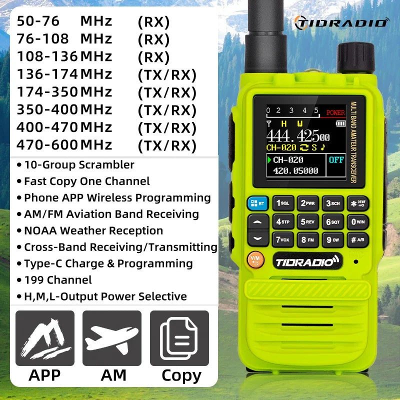 TIDRADIO H3 Walkie Talkie Long Range USB C Charging by S And B Enterprise
