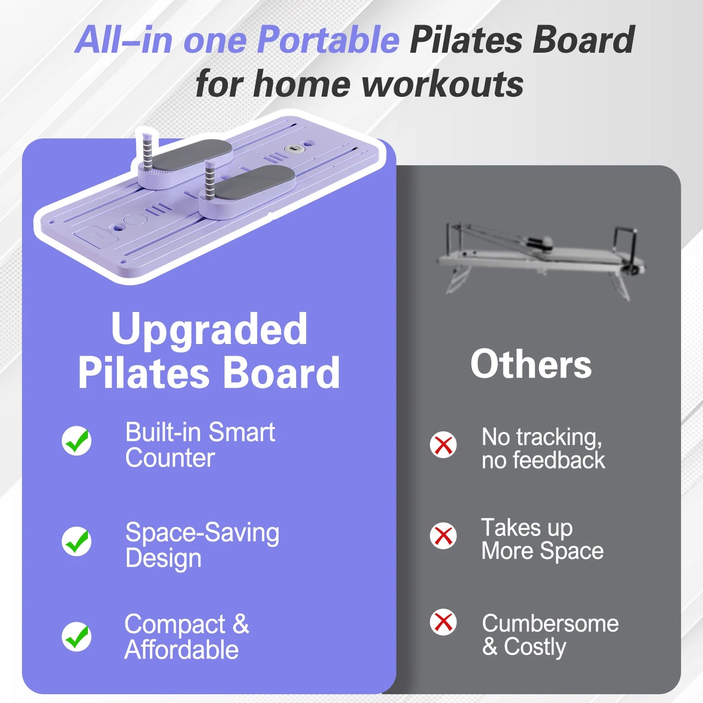 Foldable Pilates Bar Ab Board for Core and Full Body by S And B Enterprise