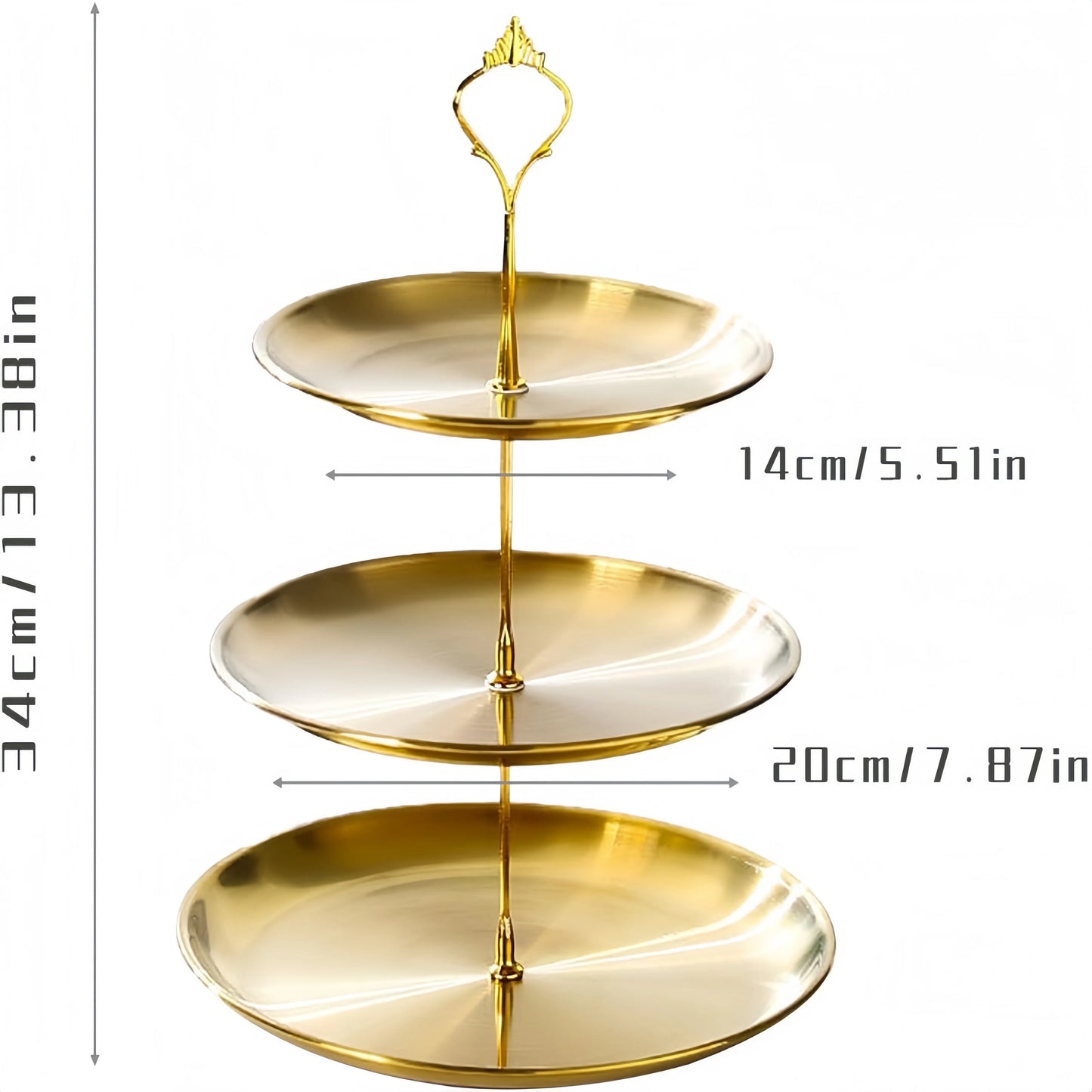 3 Tier Dessert Stand with Gift Box, Ready-to-Gift Stainless Steel Food Tray for Holidays, Buffet Serving Platter for Home Kitchen and Restaurant Use