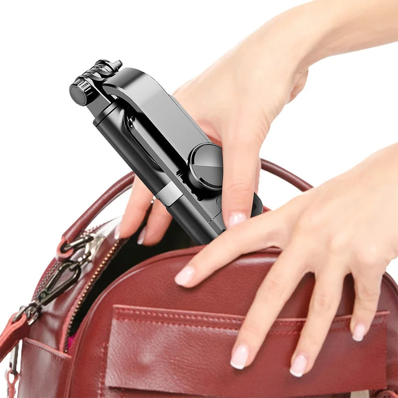 Retractable Selfie Stick Floor Tripod For Live Streaming With Remote by S And B Enterprise