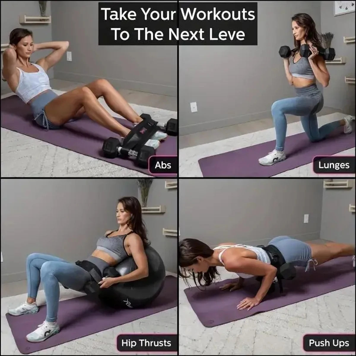 Adjustable Weighted Waist Belt For Core Strength And Tone