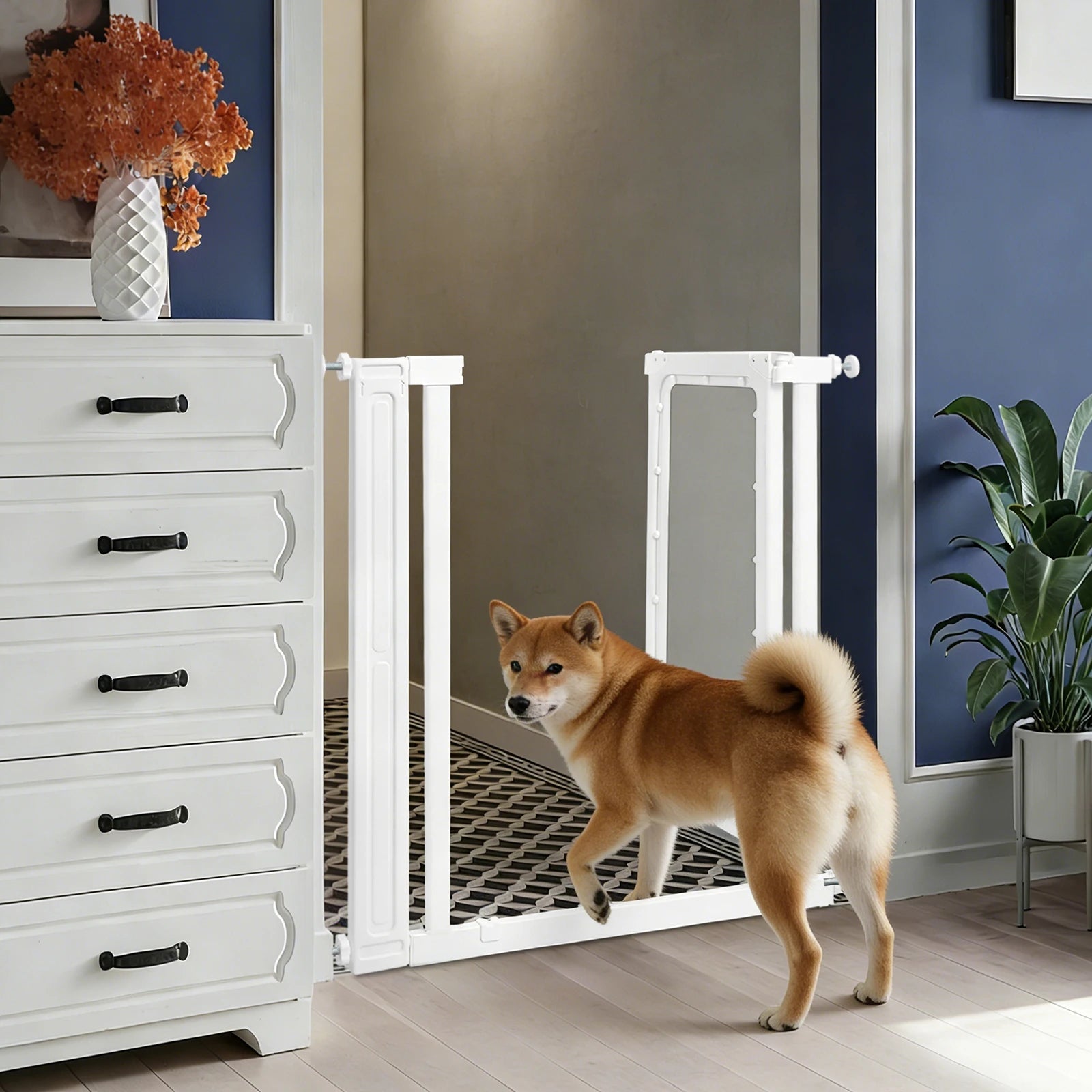 Pet Gate for Doorways No Drill Pressure Mount Auto Close by S And B Enterprise