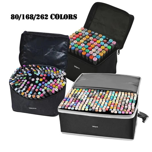 262 Color Marker Pen Set Double Head Brush Pens Art by S And B Enterprise