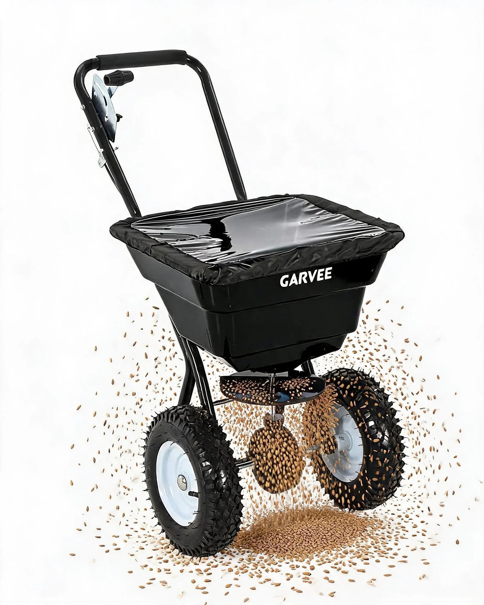 HiMISS Heavy Duty 80Lb Lawn Spreader Walk Behind Broadcast Spreader by S And B Enterprise