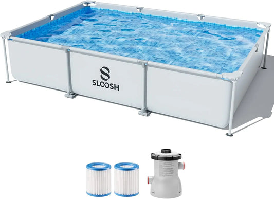 Joyfy Above Ground Pool Set With Filter Pump For Outdoor Fun