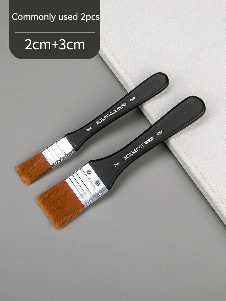Borrence Memory Nylon Paint Brush Set For Acrylic Oil Watercolor