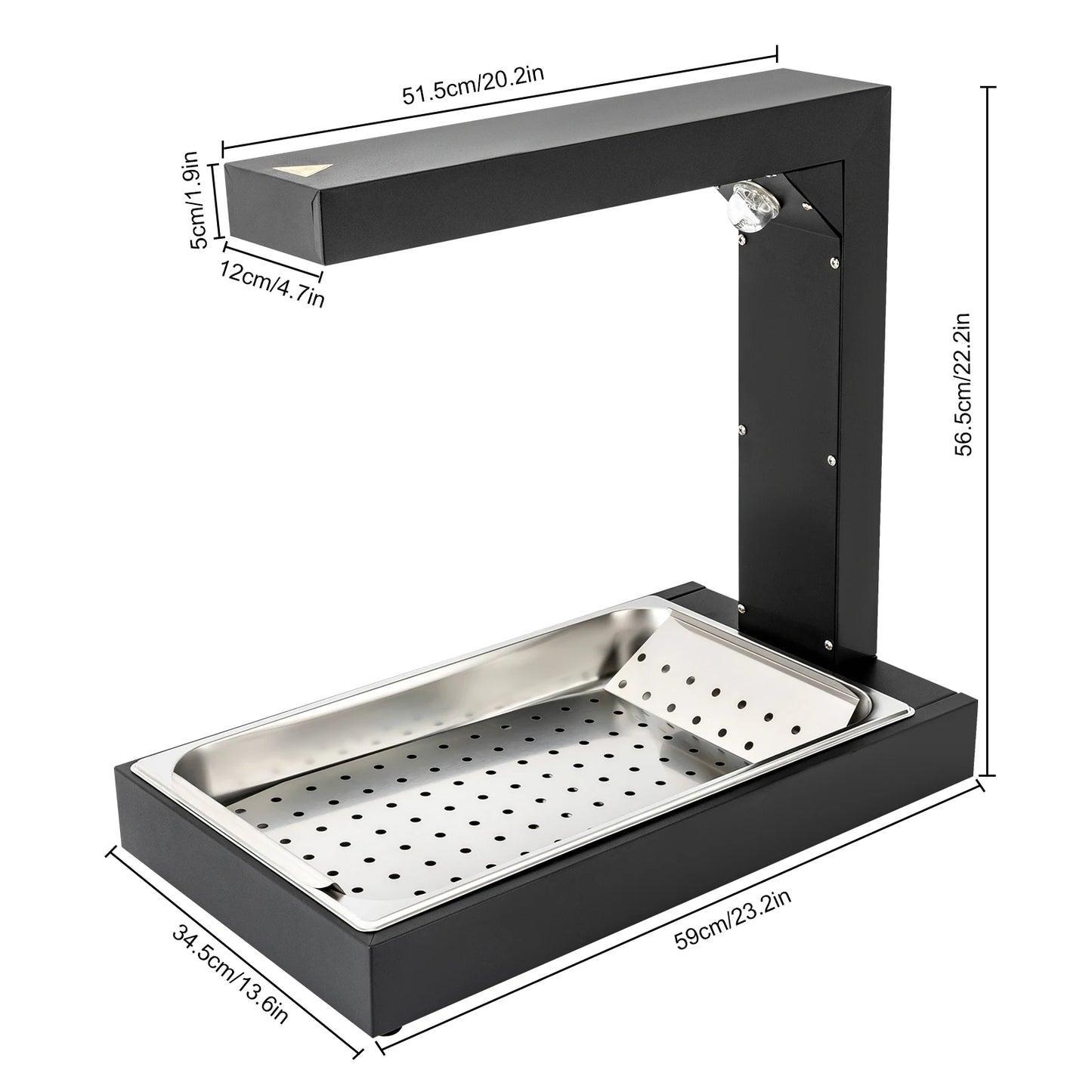 Commercial Heat Lamp Food Warmer Free Standing Countertop