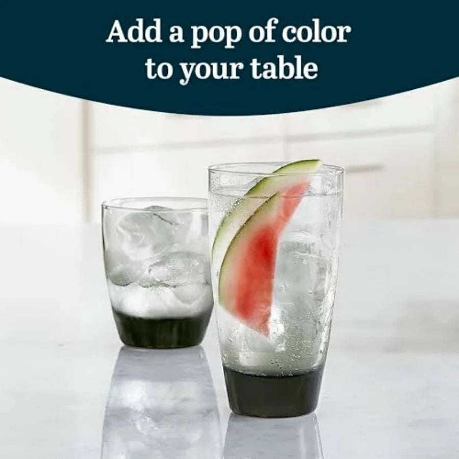 Classic Rocks Glasses and Tumblers Set Dishwasher Safe Drinkware by S And B Enterprise