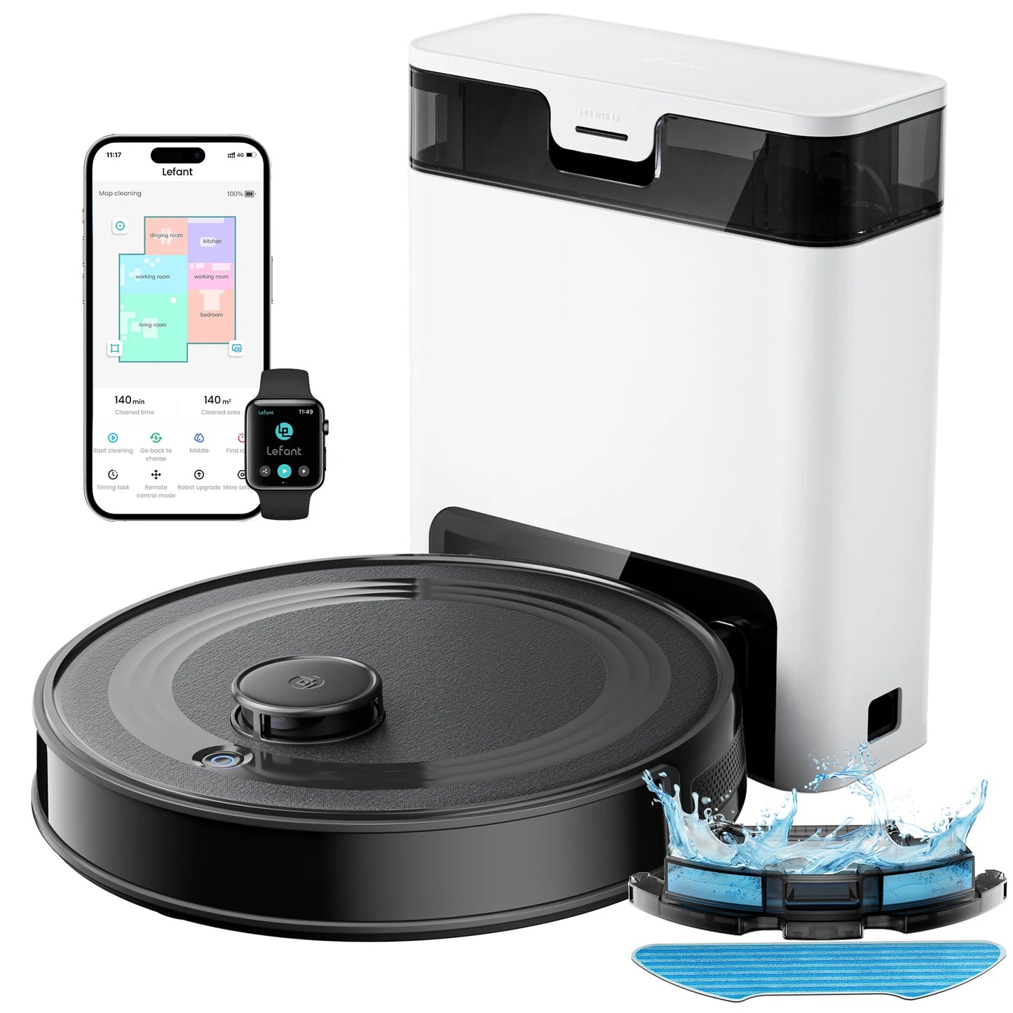 Lefant M2S Pro Robot Vacuum With Mapping And Laser Navigation