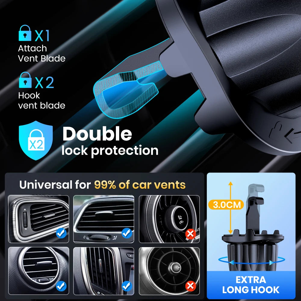 TOPK Universal Car Phone Holder Mount Air Vent Cradle For Hands Free