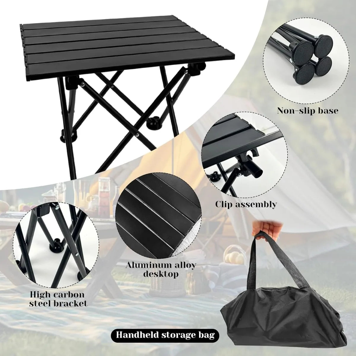 XIUWO Folding Camping Table With 2 Chairs by S And B Enterprise