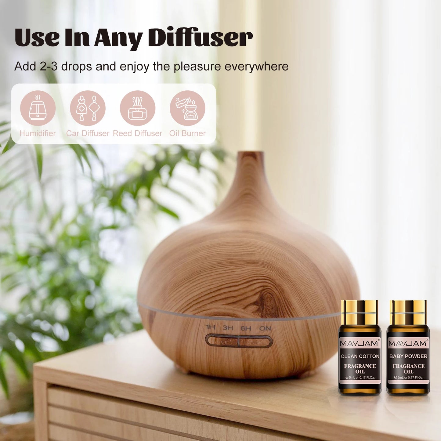 MAYJAM Fragrance Oils Kit 20pcs Coconut Vanilla Watermelon White Musk