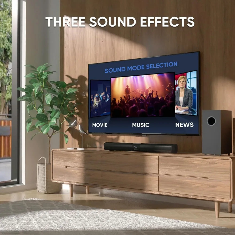 100W Sound Bar With Subwoofer Bluetooth ARC Optical TV by S And B Enterprise