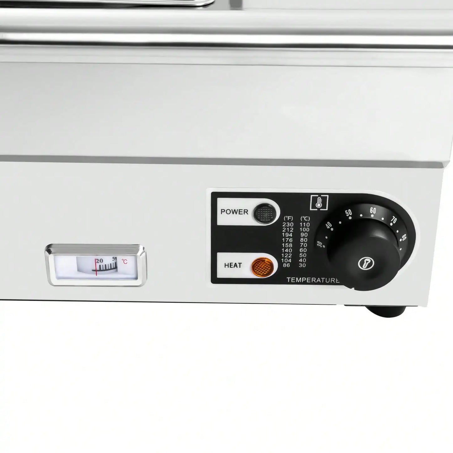 Bain Marie Food Warmer 110V Stainless Steel 6 Pan 1200W