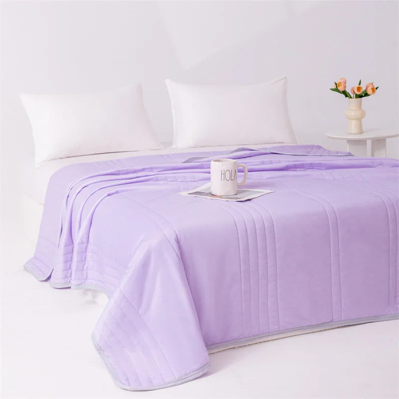 KDV Cooling Summer Blanket Lightweight Polyester Washable Breathable Comforter by S And B Enterprise