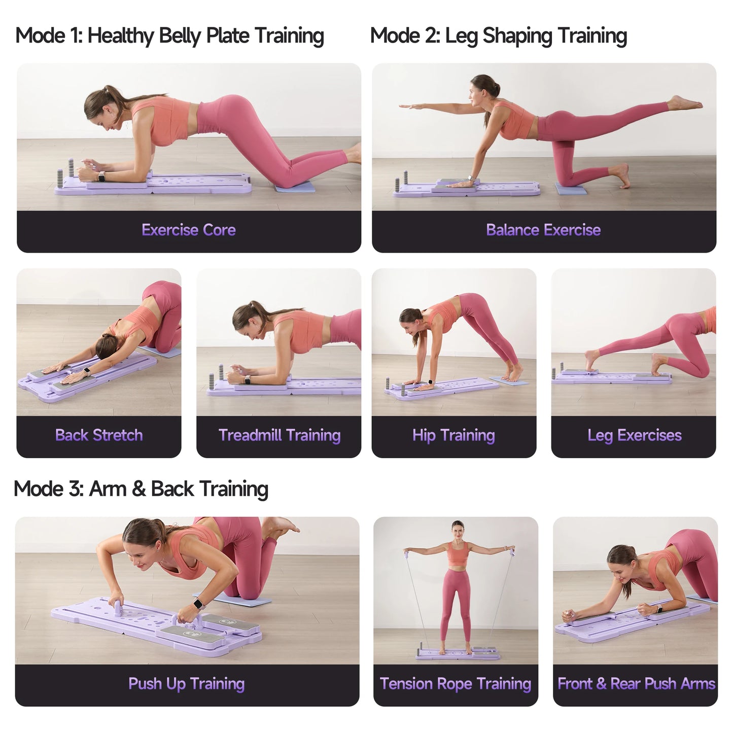 Foldable 4In1 Ab Exercise Board For Home Gym Core Strength