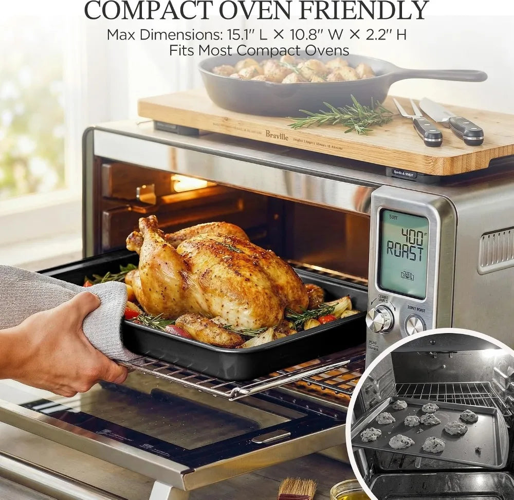 S And B Enterprise 19-piece nonstick bakeware set in carbon steel, compact pans for small ovens