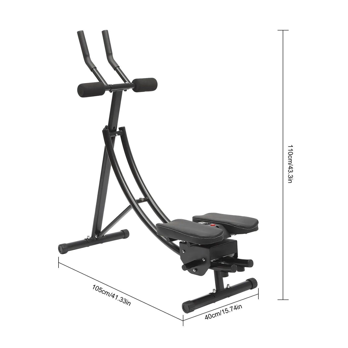 S And B Enterprise 330lbs capacity ab machine with dual-arc track core trainer, foldable home gym